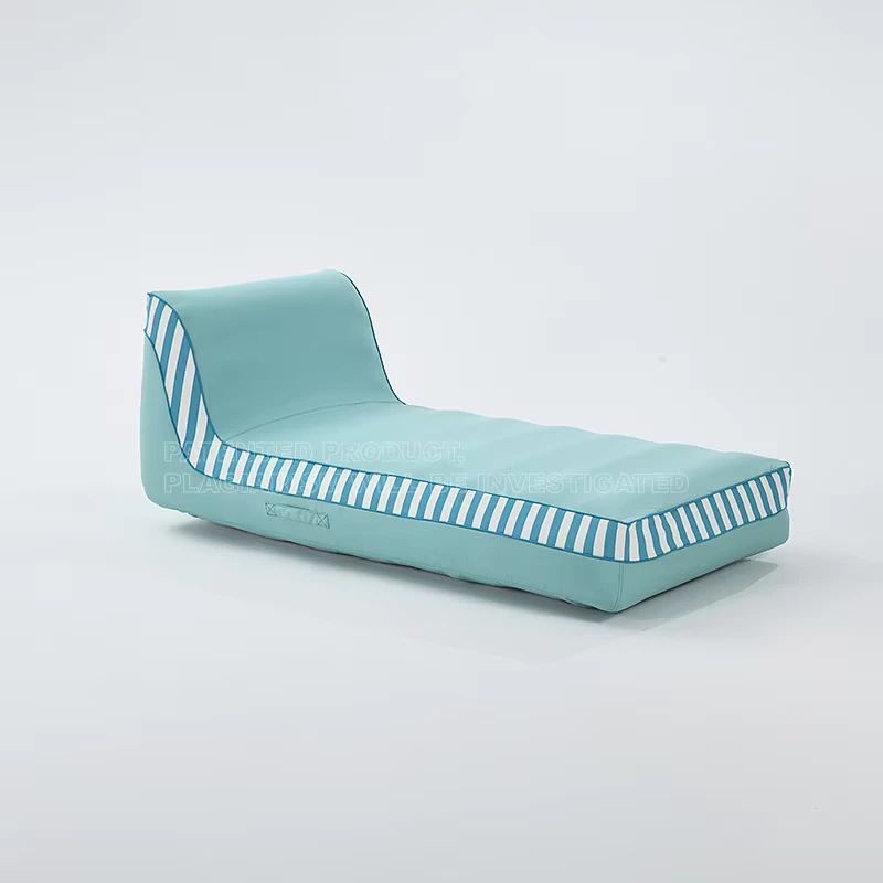 Individuelle aufblasbare Liege Outdoor Camping Strand Luftsofa Kissen Streifen aufblasbarer Poolstuhl
