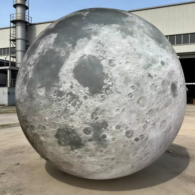 Individuelles aufblasbares Riesen-Mond-Planeten-Ballon für Veranstaltungsdekoration mit individuellem Werbedesign