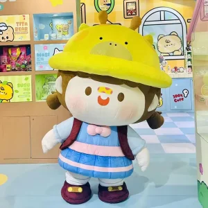 Fantasia Inflável Personalizada de Menina, Mascote de Publicidade em Movimento