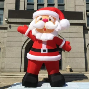 Custom Inflatable Glowing Holiday Decoration Giant Wall Climbing Santa Christmas Inflatable Model