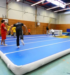 Matras Lantai Latihan Senam Inflatable untuk Pelatihan Senam Yoga Peralatan Gym