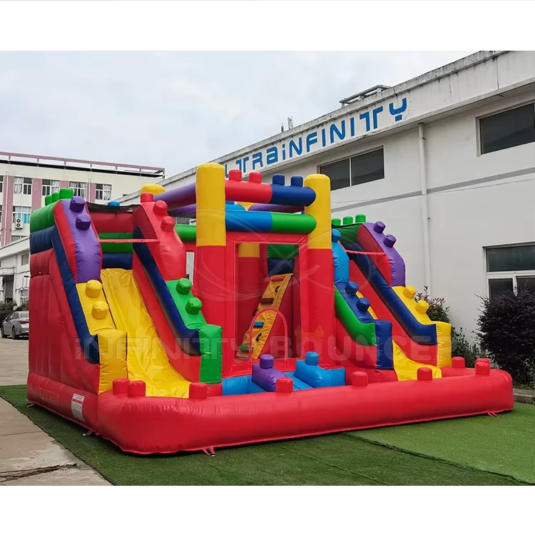 カスタムインフレータブルジャンピングキャッスル インフレータブルバウンシーキャッスル スライド付き インフレータブルコンボジャンピングキャッスル パーティーレンタル用