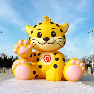 Custom Inflatable Mascot Leopard Advertising Inflatable Jaguar Mascot Outdoor Cheetah Inflatable Decoration