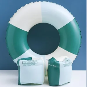 Custom Inflatable PVC Striped Swimming Ring for Summer Pool Fun