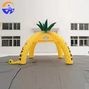Modelo de Arco Inflável de Abacaxi Personalizado com Ventoinha, Decoração para Atividades de Promoção ao Ar Livre