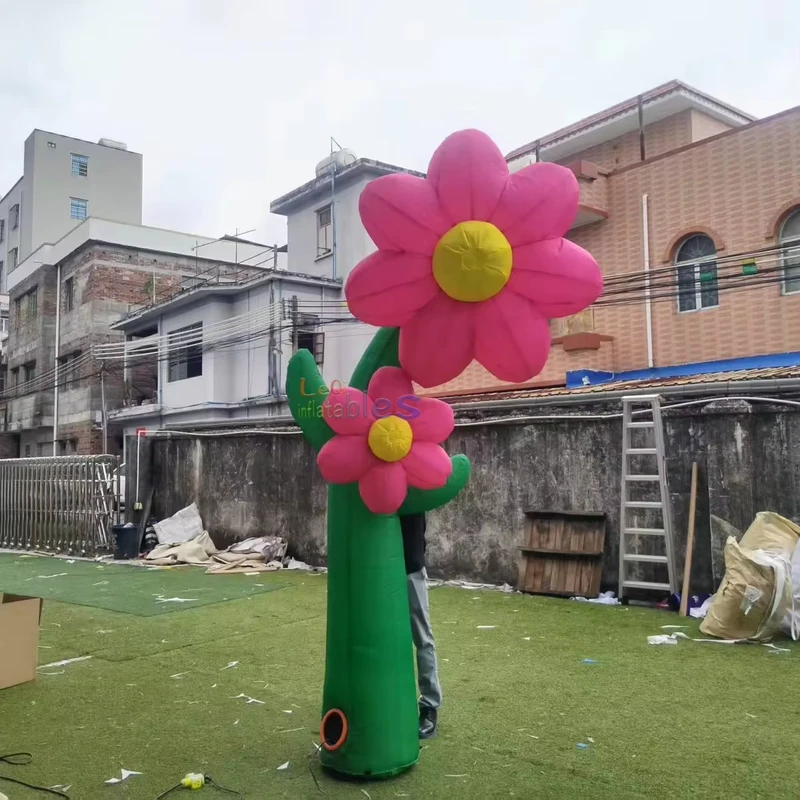 Individuelle aufblasbare rosa Gänseblümchen-Säule Große Blumen-Dekoration für Festival- und Parklandschaft