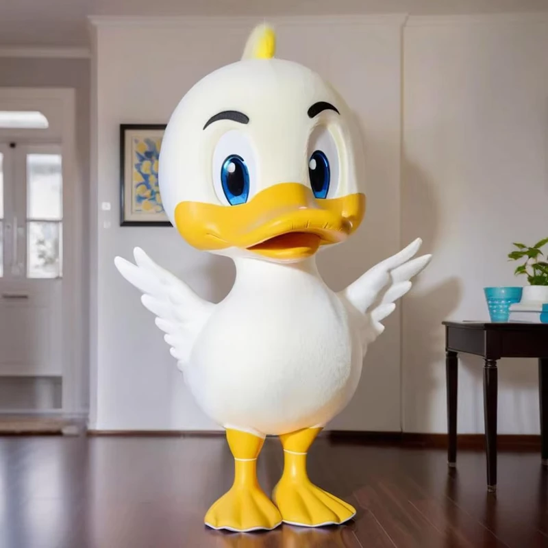 Op maat gemaakte Opblaasbare Pluche Dier Witte Eend Mascotte Commerciële Reclame Mascotte Kostuum Sets