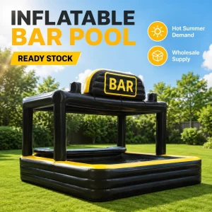 Piscina inflable personalizada con toldo, bar flotante inflable, piscina para adultos para uso familiar al aire libre