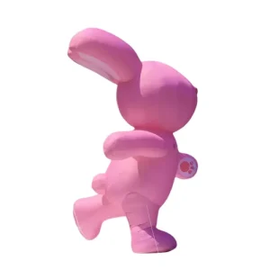 Custom Inflatable Rabbit Cartoon Halloween Mascot with Built-In Fan Waterproof Windproof