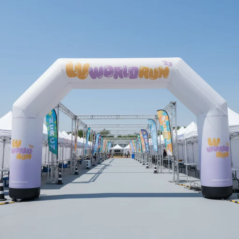 Arco de Corrida Inflável Personalizado Arco de Partida e Chegada para Eventos