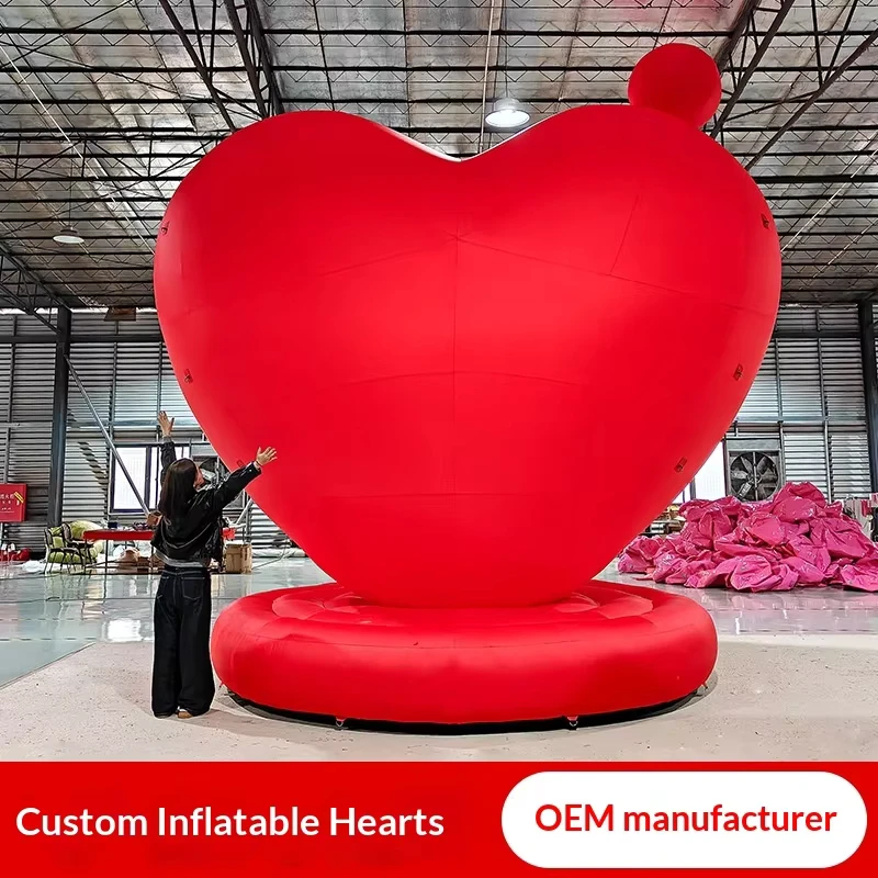 Model Cinta Merah Inflatable Kustom dengan Lampu Gantung