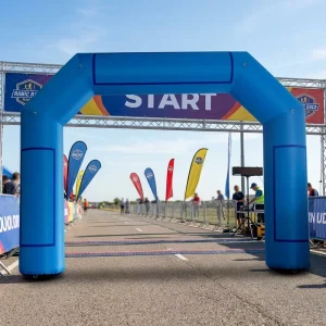 Custom Inflatable Squared Feet Start Finish Line Banner Inflatable Rainbow Arch Holiday Inflatable