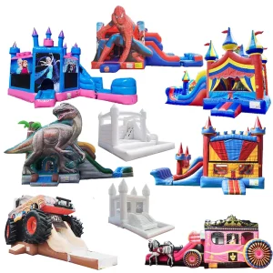 Op maat gemaakte Opblaasbare Speelgoed & Accessoires Feestverhuur Opblaasbaar Kasteel Combo Springkasteel en Glijbaan voor Kinderen