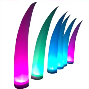 Custom Inflatable Tube Column LED Lighting Inflatable Cone Blow up Pillar Decoration for Advertising
