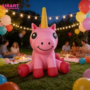 Mascotte Gonfiabile Personalizzata a Forma di Unicorno per Festival e Promozioni di Feste