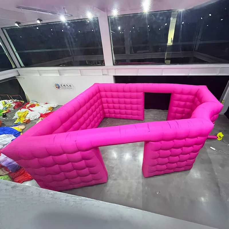 Dinding Inflatable Kustom Photo Booth dengan Lampu LED Tahan Air, Tahan Lama, Mudah Dipasang, Warna & Ukuran Dapat Disesuaikan