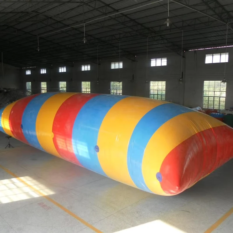Aangepaste opblaasbare water springkussen zak, opblaasbare luchtblazer water blob voor water spel