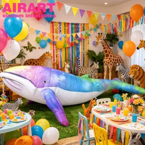 Custom Inflatable Whale Model, Large Inflatable Marine Animal for Music Festival & Stage Show