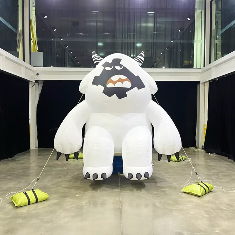 Mascota Yeti Inflable Personalizada Decoración de Monstruo de Nieve para Exteriores