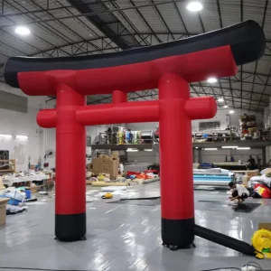 Arco Publicitário Inflável Torii Vermelho Japonês Personalizado para Evento