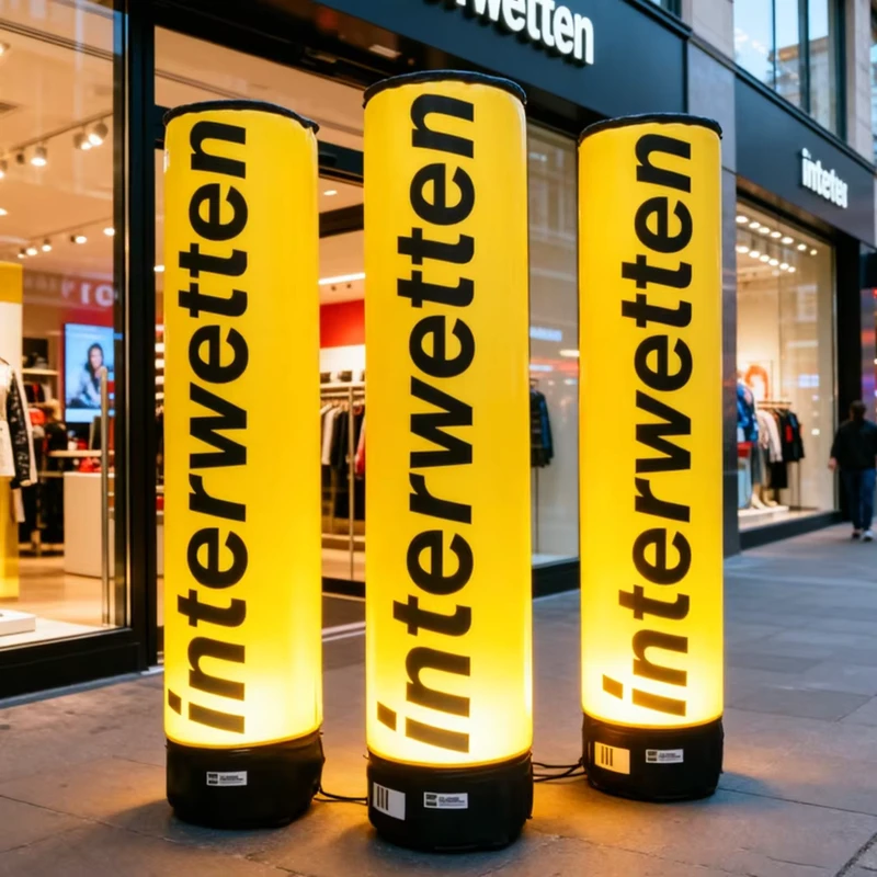 Custom LED Inflatable Column Night Light Tube Outdoor Promotion Event Decoration Pillar Sports Event Inflatable Advertising Tube