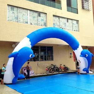 Arco gonfiabile in tessuto LED personalizzato con stampa di alta qualità per pubblicità di eventi