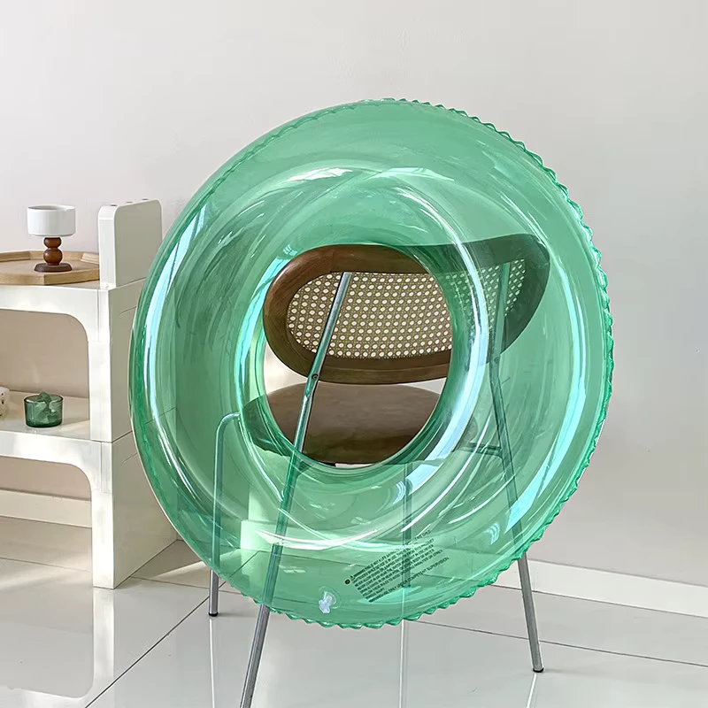 Colchoneta Flotante Transparente con LOGO Personalizado para Piscina Flotador Tubo Inflable para Niños Anillos de Natación para Adultos