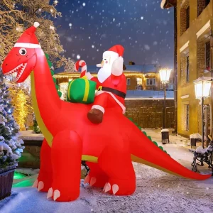 Custom Large 6ft 8ft 10ft Lighted Outdoor Yard Inflatable Dinosaur Decorations for Halloween Christmas