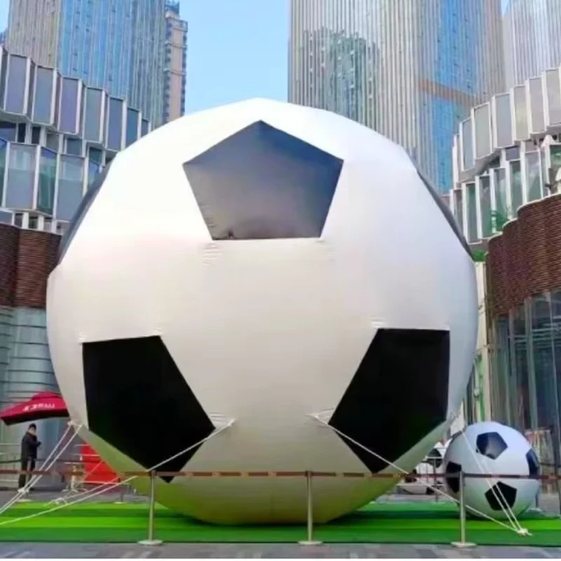 Ballon de football gonflable personnalisé, modèle en PVC, pour marketing d'événements sportifs