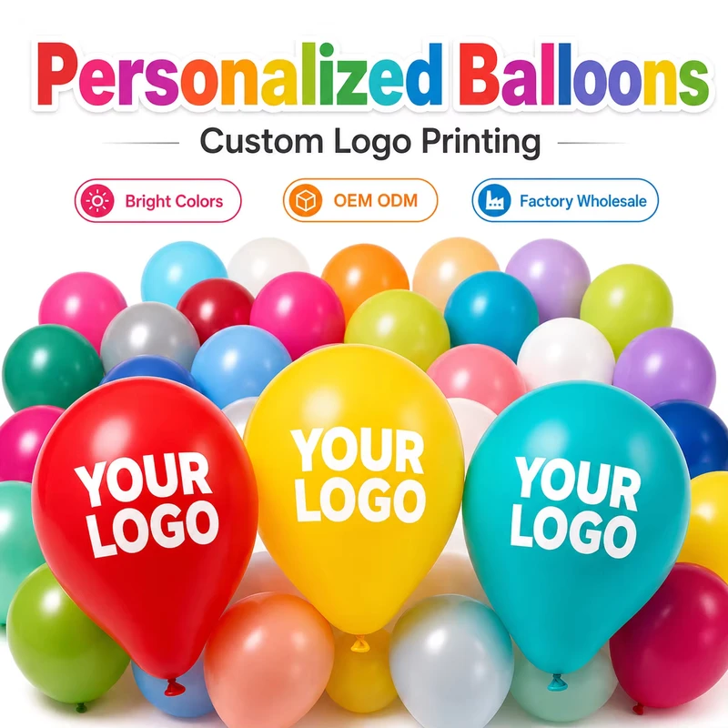 Custom Latex Balloons Printed Logo Garland Arch Kit Helium Birthday Wedding Baby Shower Christmas Easter Halloween Party