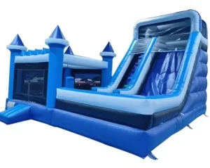 Custom Logo Backyard PVC Inflatable Bounce House Jumping Trampoline Castle With Wet Dry Slide Bouncy Castle Kids and Adults