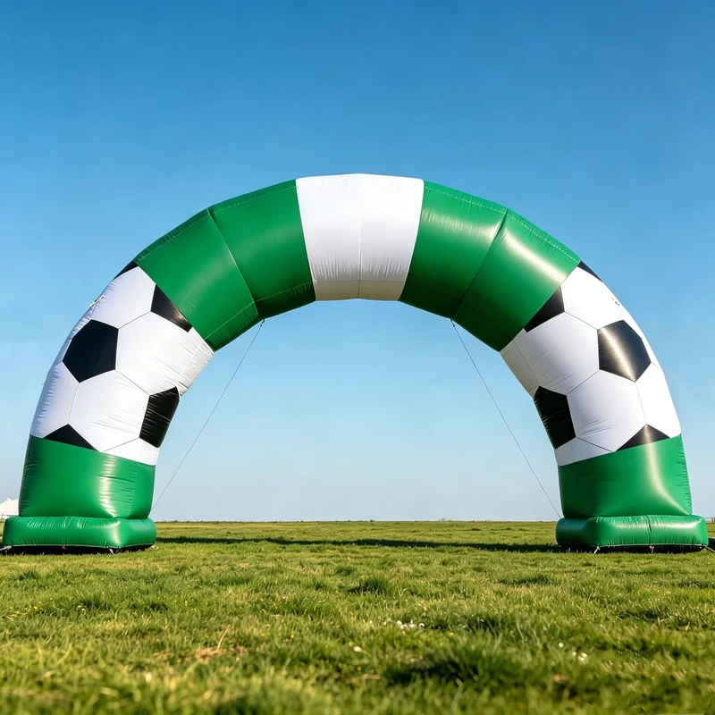 Arco gonfiabile personalizzato con logo, resistente e impermeabile, alto oltre 12 piedi per pubblicità sportiva commerciale