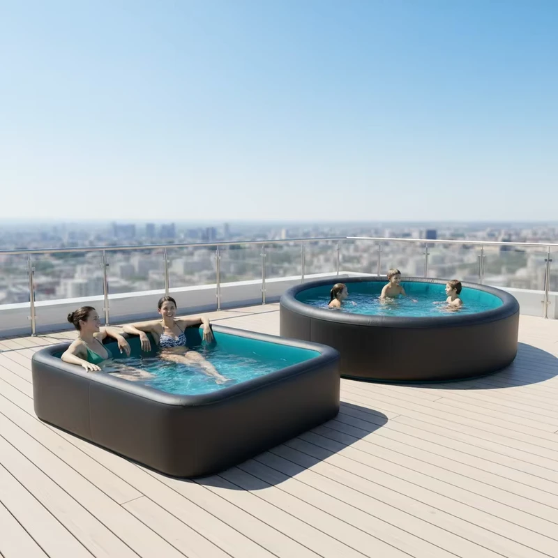 Spa Gonfiabile Personalizzata con Logo, Piscina Gonfiabile Portatile in PVC, Facile da Installare, Impermeabile per Giardino Esterno
