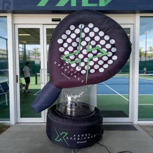 Custom Logo Giant Inflatable Padel Racket Large Inflatable Paddle Tennis Racket Prop for Sports Club Advertising Decoration