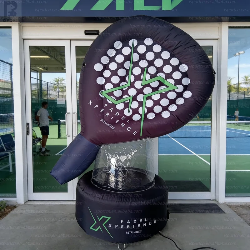Racchetta da Padel Gonfiabile Gigante con Logo Personalizzato per Pubblicità e Decorazione di Club Sportivi