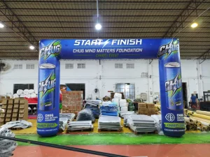 Arco Inflável Personalizado para Linha de Partida e Chegada, Promoção de Marca Bree Sports para Eventos ao Ar Livre