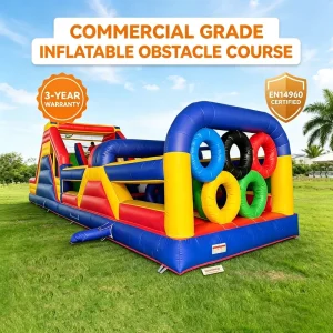 Curso de Obstáculos Inflable Personalizado Conjunto Completo de Obstáculos OEM Comercial Carrera de Rebote 3 Años de Garantía Fácil de Montar para Deportes Escolares