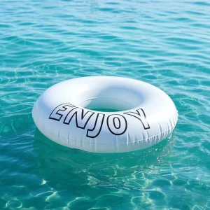 Custom Logo Multi-Size PVC Inflatable Beach Swimming Ring Donut Pool Float for Kids