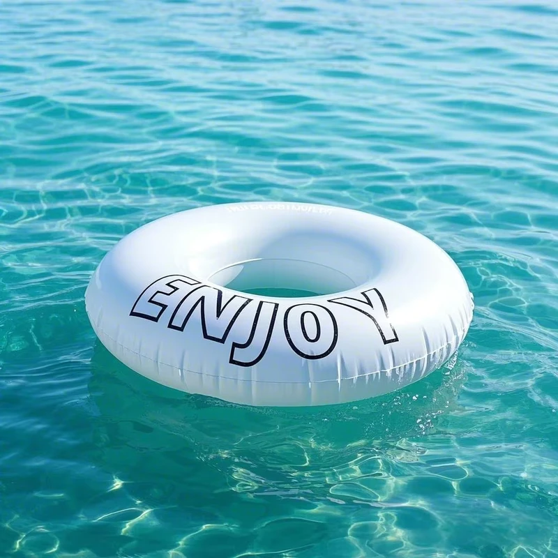 Custom Logo Multi-Size PVC Inflatable Beach Swimming Ring Donut Pool Float for Kids