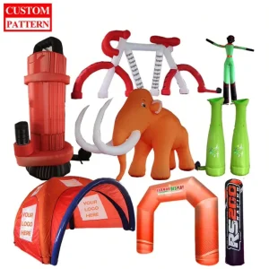 Model Iklan Inflatable PVC Luar Ruangan Kustom Logo Raksasa dengan Desain Karakter Produk Otomotif untuk Promosi