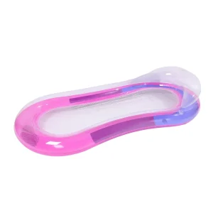 Custom Logo PVC Adult Clear 140cm Mesh Inflatable Sun Loungers Floating Pool Chairs for Beach Float Pool Tools Accessories