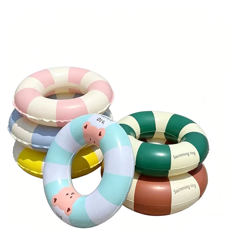 Custom Logo PVC Inflatable Foldable Pool Floats Rings & Circles for Swim Kids and Adults