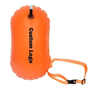 Custom Logo PVC Inflatable Swim Buoy Open Water Safety Equipment with Floating Swimming Buoys Open Water Safety Gear Accessories