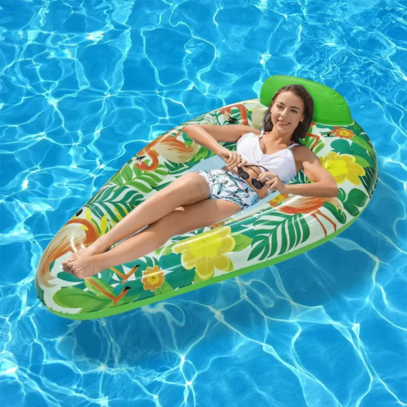 Aangepaste Logo Zomer PVC Aardbei Opblaasbare Tube Draagbare Zwemfloat voor Kinderen en Volwassenen Fruit Floatie Bloemringen Vlot Lounge