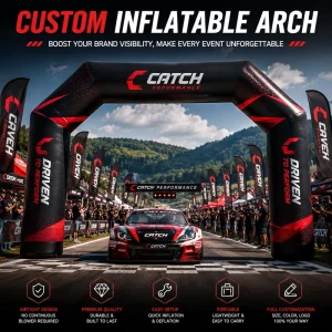Custom Logo Waterproof Airtight Inflatable Archway 350D Oxford Sealed Racing Sports Marathon Outdoor Event