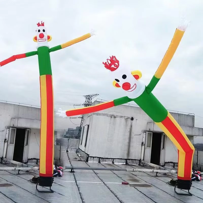 Danzón de aire personalizado Danzantes del cielo amarillos Tipo tubo inflable que agita