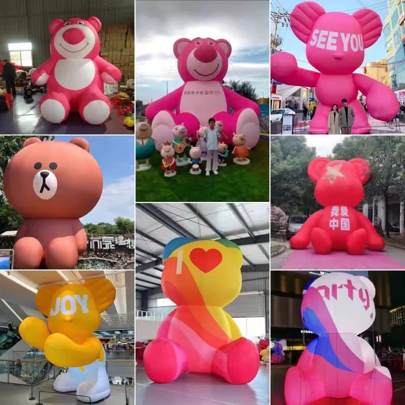Figura inflable de dibujos animados hecha a medida, tamaño ajustable, impermeable, duradera, dimensiones de 8-10 pies, color personalizado, inflables publicitarios