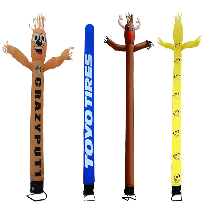 Produsen Dancer Udara Inflatable Kustom untuk Elf, Penguin, Penyihir, Sepak Bola, Kucing, Anjing, Pohon Palem, Es Krim, Mobil, Santa, Natal