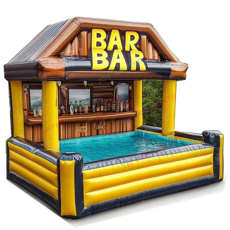 Tenda de bar inflável de luxo feita sob medida para piscina