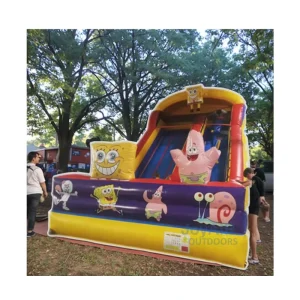 Custom Made Sponge Bob Inflatable Slide PVC Water and Dry Slide Model at Competitive Price